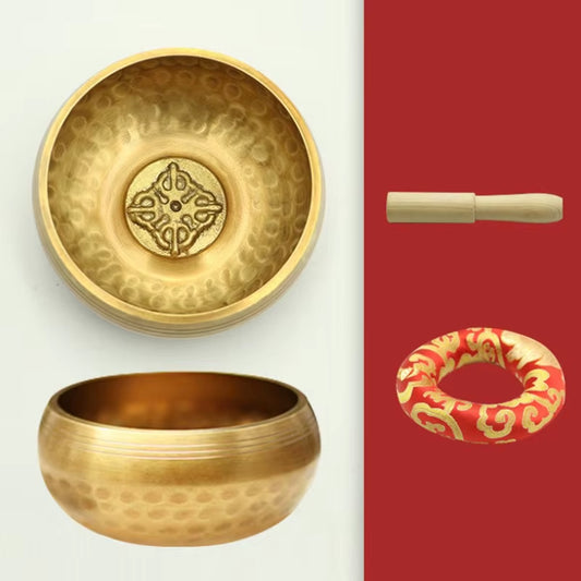 Nepal Tibetan Buddhist Bowl Handmade Singing Bowl Set Cushion Mallet Meditation Storage Bag Meditation Singing Bowl