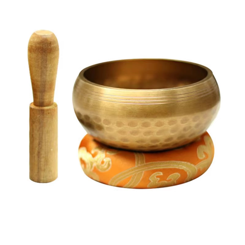 Nepal Tibetan Buddhist Bowl Handmade Singing Bowl Set Cushion Mallet Meditation Storage Bag Meditation Singing Bowl