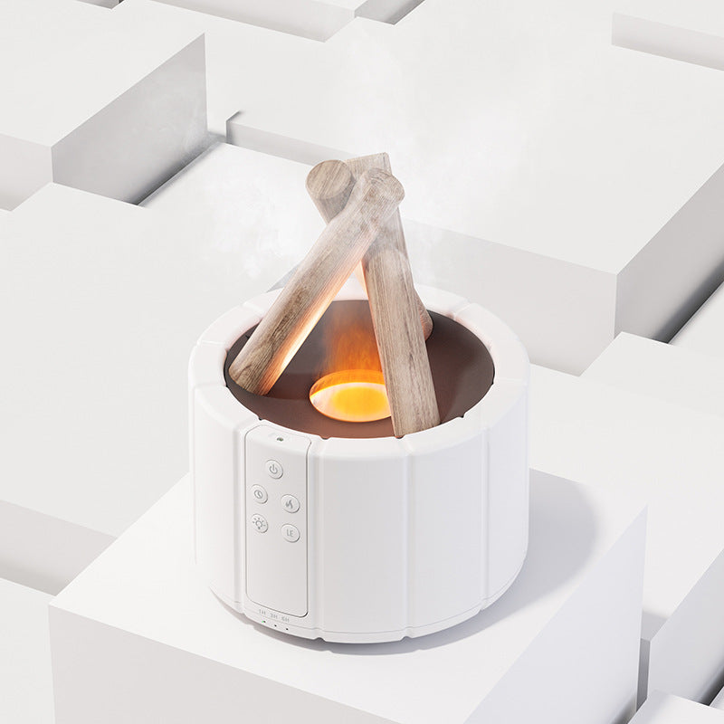 Humidificador de escritorio para aromaterapia con llama simulada para el hogar y la oficina
