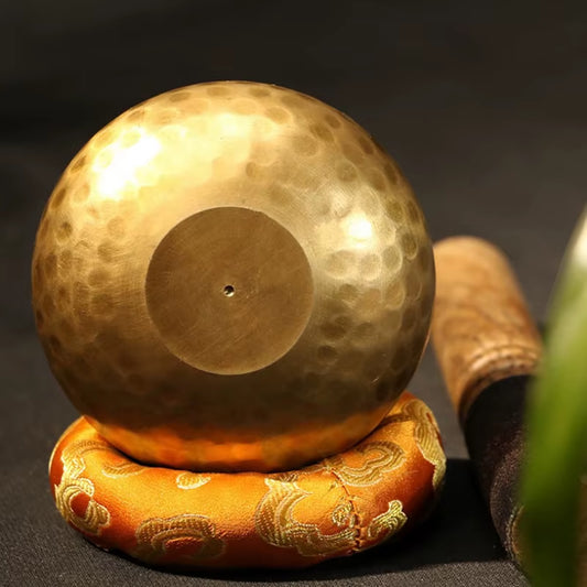 Nepal Tibetan Buddhist Bowl Handmade Singing Bowl Set Cushion Mallet Meditation Storage Bag Meditation Singing Bowl