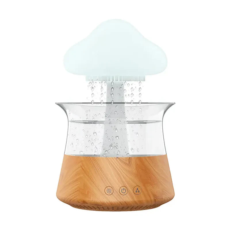 Difusor Relax Cloud Rain: Humidificador ultrasónico de aromaterapia con lámpara de colores